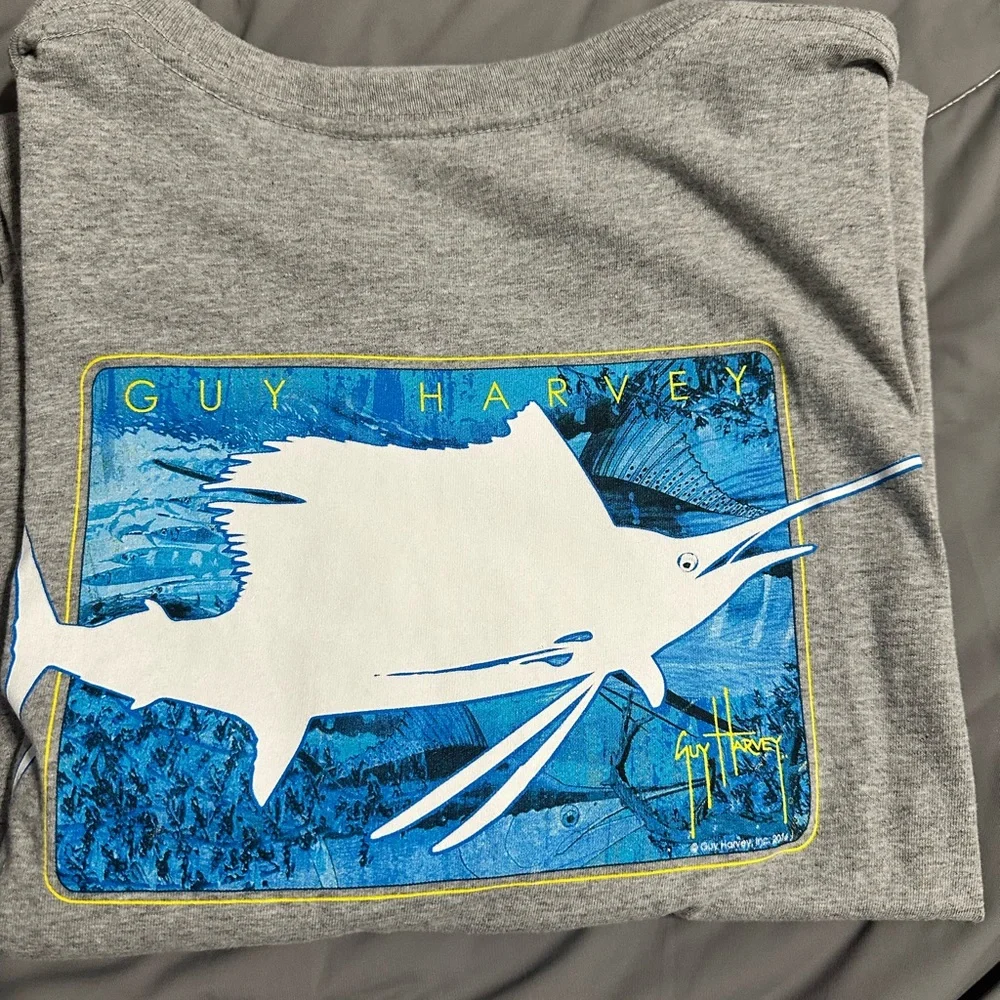 Guy Harvey Gray Short Sleeve Tee - Picture 3 of 3